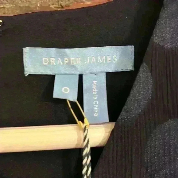 Draper James Navy Blue Long Sleeve Polka Dot Midi Size 0 - Picture 8 of 9